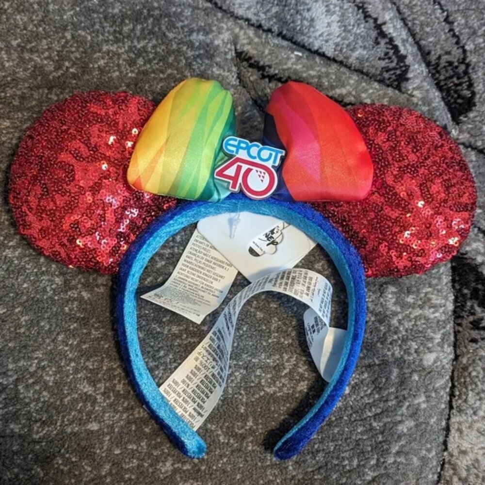 Disney Parks Epcot 40th Anniversary sequined Ears headband brand new